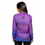 CAMISA FEMININA C.F BRASIL ESCAMA ROXO