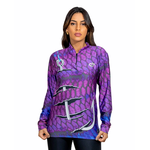 CAMISA FEMININA C.F BRASIL ESCAMA ROXO