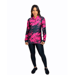 CAMISA FEMININA C.F BRASIL EXPLOSÃO DIGITAL ROSA