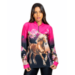 CAMISA FEMININA C.F COUNTRY CHARME CAMPESTRE PINK