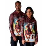 CAMISA KIT CASAL C.F COUNTRY CAVALO FORÇA DO SERTÃO COR MARRON