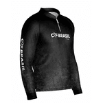 CAMISA DE PESCA C.F BRASIL LINHA EXTREME PAPAN PRETA