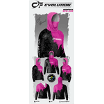 CAMISA DE PESCA LINHA EVOLUTION COM CAPUZ E BUFFER PINK COM PRETO TAMANHO TRADICIONAL