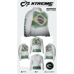 CAMISA DE PESCA LINHA EXTREME PRÓ PATRIOT LIGHT BRANCA UNISSEX TRADICIONAL