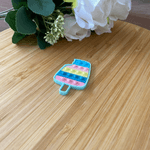 Aplique Emborrachado Picolé Pop It 4cm - 10 Unidades