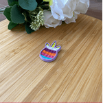 Aplique Emborrachado Unicórnio Pop It 4cm - 10 Unidades