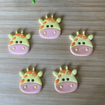 Aplique Emborrachado Girafa Safari 3,5cm - 10 unidades