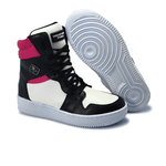 Bota de Treino Cheia de Marra Raptor Preta Branca e Fúcsia
