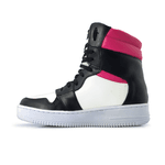 Bota de Treino Cheia de Marra Raptor Preta Branca e Fúcsia