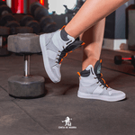 Bota de Treino Cheia de Marra Boxer Branco com Alvejado