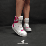 Bota de Treino Cheia de Marra Pull Over Branco e Rosa