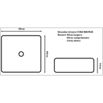Cuba Resiart de apoio Bronze 40x40x14cm