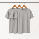 Kit 3 Camisetas Básicas Feminina Cinza