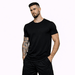 Kit 3 Camisetas Masculina Algodão Basica - Preto