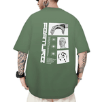 Camiseta Oversized Masculina Feature Verde Militar