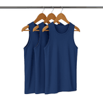 Kit 3 Regatas Masculina Tradicional Academia Azul Marinho 
