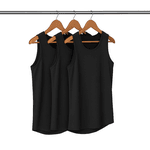 Kit 3 Regatas Esportiva Para Academia Feminina Preto