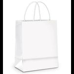 SACOLA PAPEL BRANCO M 26X19.5X9.5 CROMUS
