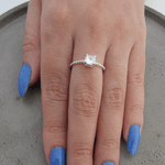Anel ZircÔnia 5mm Galeria Com Garras Aro Fino Bolinhas