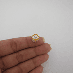 Berloque Separador Flor Resinada Amarela