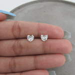 Brinco ZircÔnia CoraÇÃo Cristal 6mm De Tarraxa