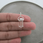 Pingente Pedra Natural Cristal Base AlÇa Argola