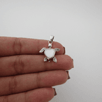 Pingente Tartaruga Coração Madre Perola
