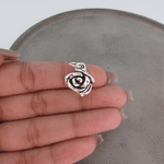 PINGENTE ELETROFORMAÇÃO ROSA PEQUENA VÁRIAS CAMADAS 21MM