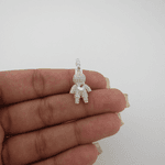 Pingente Menino Cravejado Zircônia Coração Acqua Marine Argola Cravejada De Click