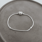 Pandora Fecho Coracao Fio Rigido Espasador Fixo 18 Cm