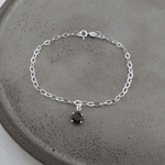 PULSEIRA ELOS OVAIS COM 1 ZIRCONIA ONIX 6MM