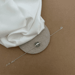 PULSEIRA PEDRA NATURAL BRUTA ACQUA MARINHA CORRENTE ELOS COM EXTENSOR