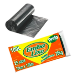 Saco De Lixo Super Econômico 100l Embalixo 25 Sacos