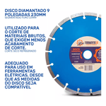 Disco Corte Diamantado 9 230mm Segmentado Ferramentas Ldi