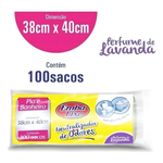Saco De Lixo Neutralizador de Odores Antibacteriana Banheiro 100 Unid