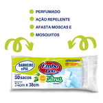 Saco De Lixo Repelente 34X38CM Para Pia E Banheiro 50 Unidades Embalixo