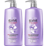 L'Oreal Paris Elvive Hyaluron Plump Shampoo e Condicionador para Cabelos Desidratados e Secos com Complexo de Cuidado de Ácido Hialurônico, 1 Kit (2 Produtos)