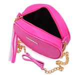 Bolsa Feminina Pink Pequena Redonda Elegante Alça Transversal Santucci