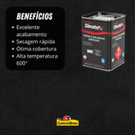 ESMALTE MET ALUMINIO 18 LITROS ALTA TEMPERATURA ATÉ 600ºC - DINATEX 