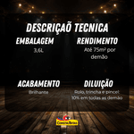Esmalte Sintético Brilhante Prêmium 3,6 Litros - EUCALUX SECA RÁPIDO - EUCATEX