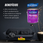 Tinta Acrílica Semibrilho Branco 3,6 Litros - PROTEGE - EUCATEX