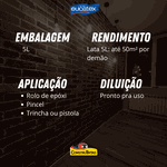 Resina Acrílica Grafeno Base Solvente Incolor 5 Litros - EUCATEX