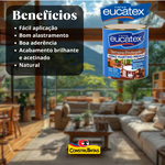 Verniz Acetinado Natural Marítimo Eucatex 900ml