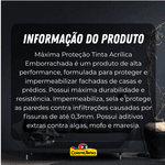 Tinta Acrílica Fosco Branco Emborrachada Eucatex Máxima Proteção 18L