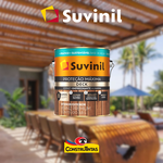 Verniz Acetinado Natural Base Água 3,6 Litros - DECK - PROTEÇÃO MÁXIMA - SUVINIL 