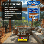 Verniz Brilhante Natural Marítimo Eucatex 900ml