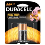 Pilha AAA Alcalina Duracell Cartela c/ 2