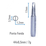 Ponta Para Estação De Solda Fenda 3.2mm Hikari