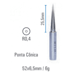 Ponta Para Estação De Solda Cônica 0.4mm Hikari