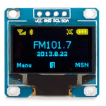 Display 128x64 OLED 0.96" I2C Azul e Amarelo